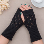 Warmers Knit Mittens Half Finger Gloves