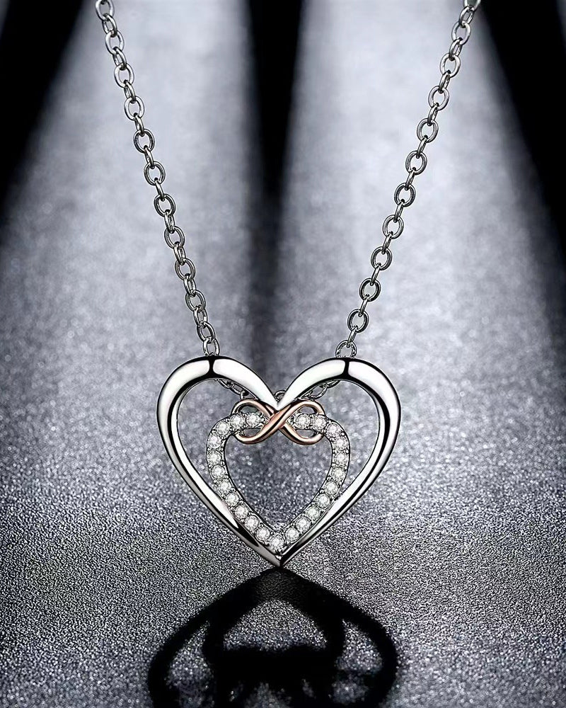 Two hearts Infinity Necklace