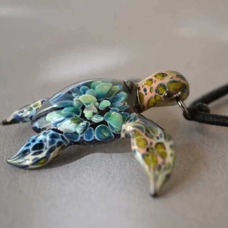 Blue and Turquoise Jewelry-Sea Turtle Pendant