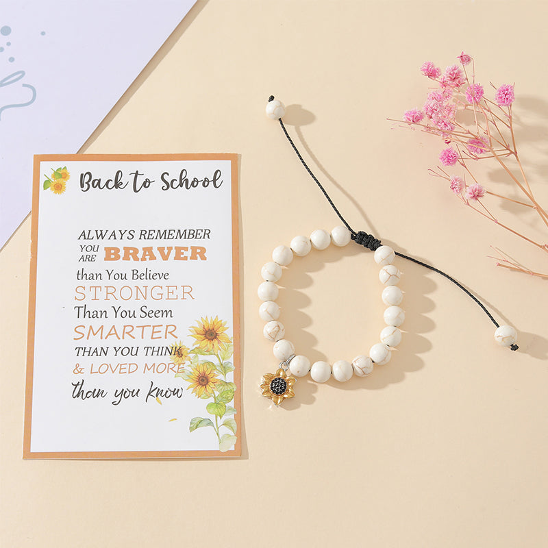 Sunflower Back to School Bracelet