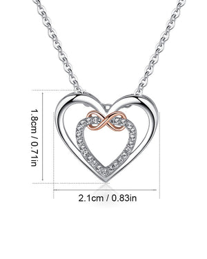 Two hearts Infinity Necklace