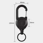 Outdoor Automatic Retractable Wire Rope Luya Tactical Keychain