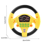 Portable Simulated Driving Steering Wheel Copilot Toy