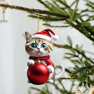 Cute Cat Christmas Decoration