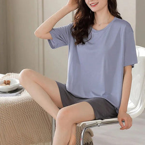 Women's Modal Short Sleeve Pajamas Set