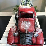 Red farm Truck Christmas Centerpiece