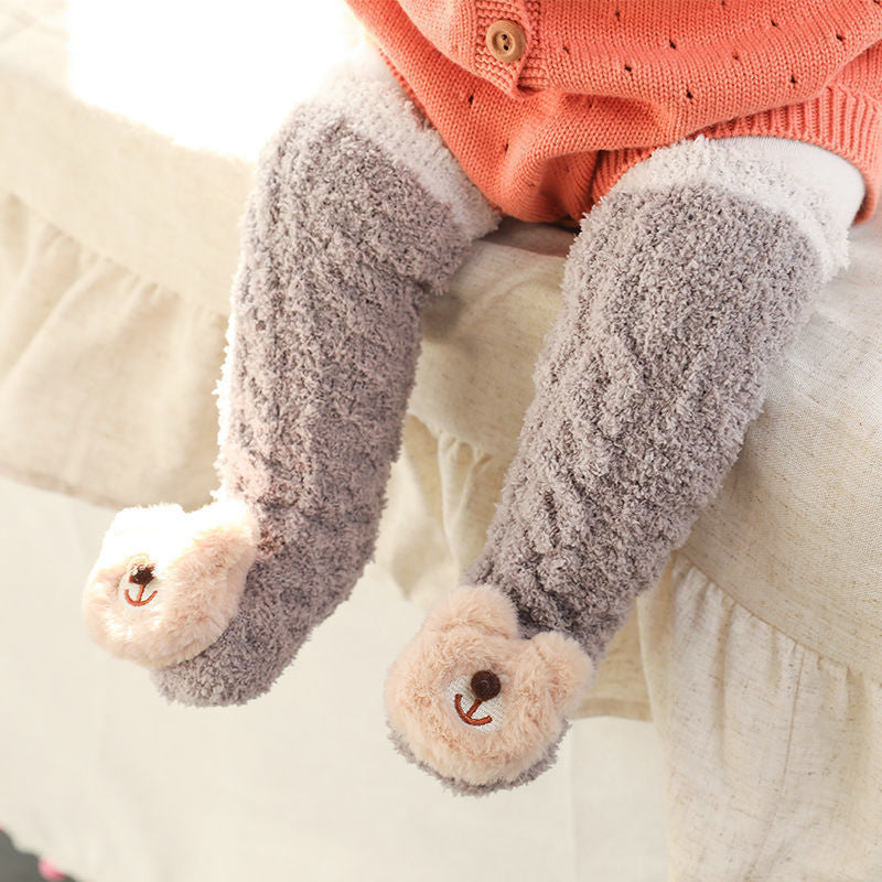 🎁3D Baby Winter Fluffy Fuzzy Slipper Socks