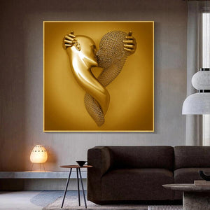 3D Love HeartWall Art Painting