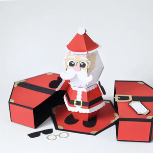 3D Santa Claus Prank Pop-up Box Card