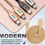 Auto Cut-off Fast Charging Nylon Cable