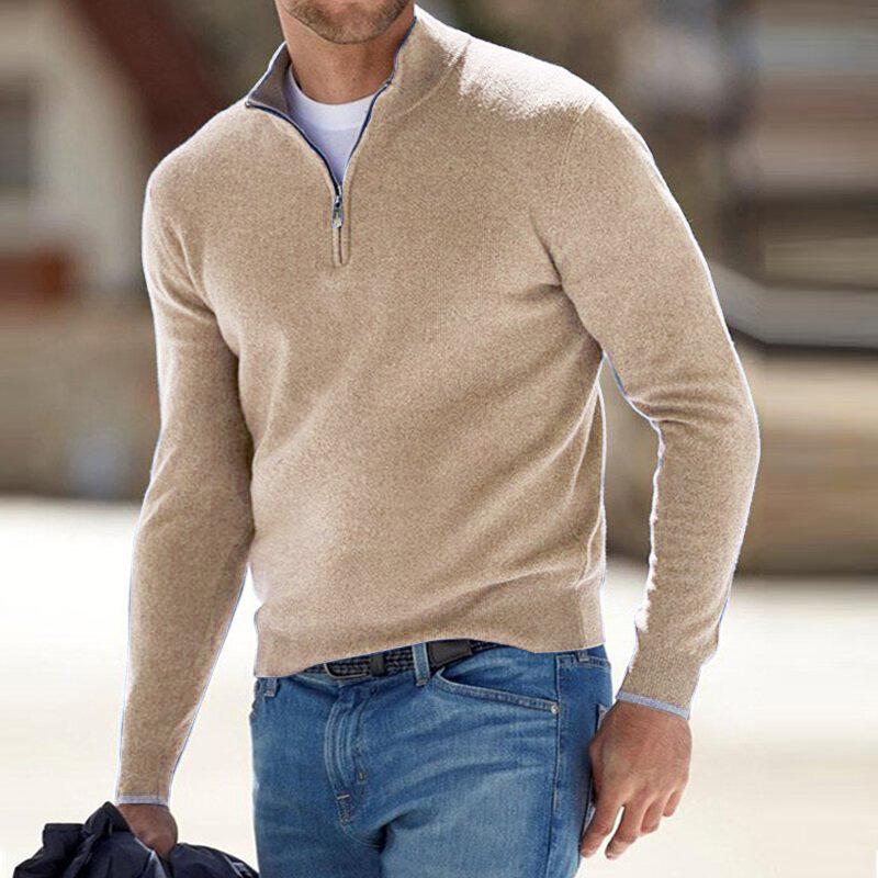 Men's Basic Zipped Sweater