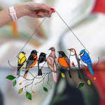 Birds Stained Glass Window Hangings