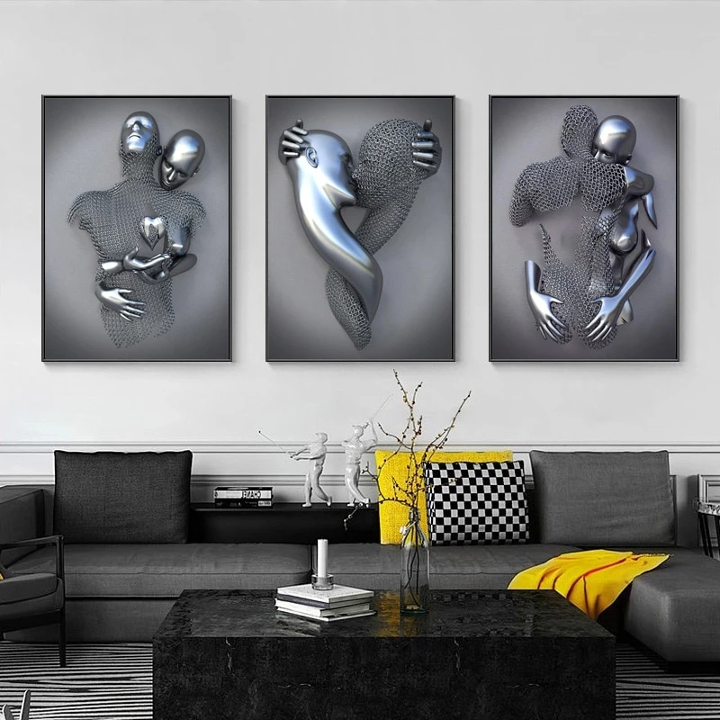 3D Love HeartWall Art Painting