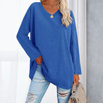 V Neck Drop Sleeve T-Shirt