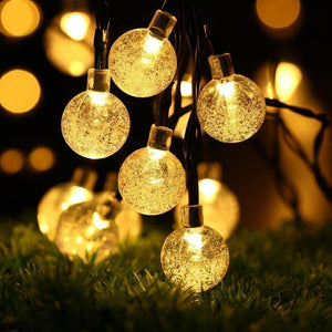 Solar Powered LED Outdoor String Lights