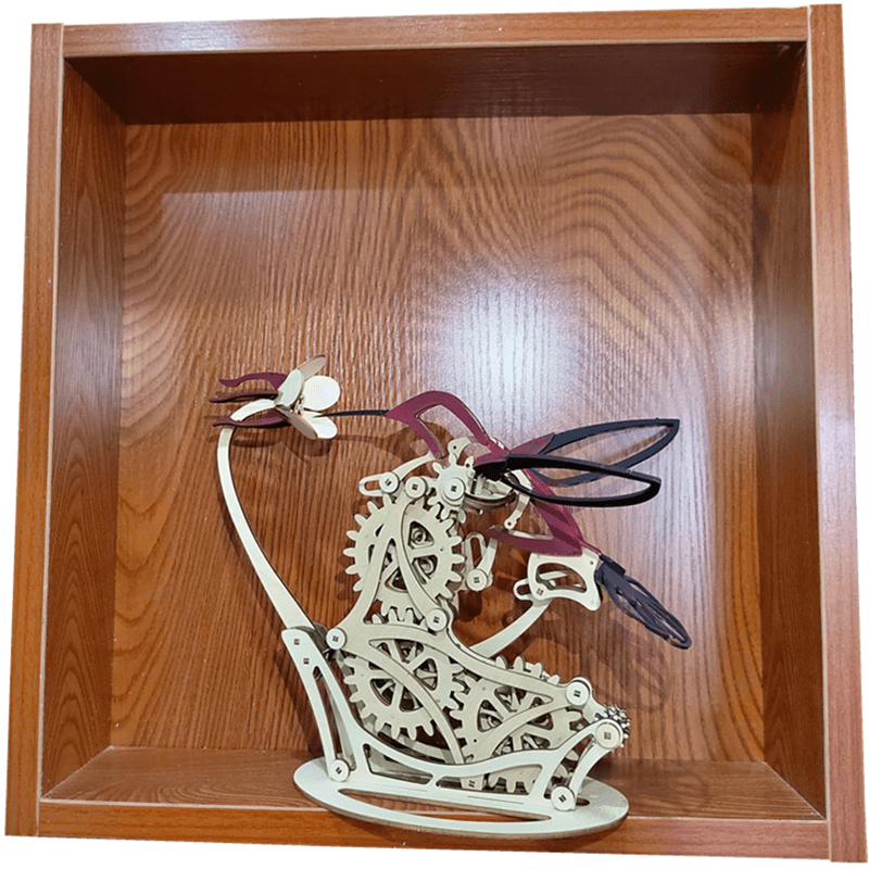 50% OFF-Magical Wooden kinetic hummingbird sculpture