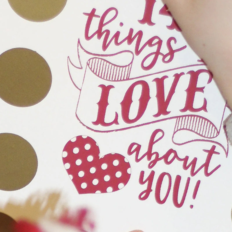 Valentine's Scratch Off Advent "14 things I or WE love about you!"