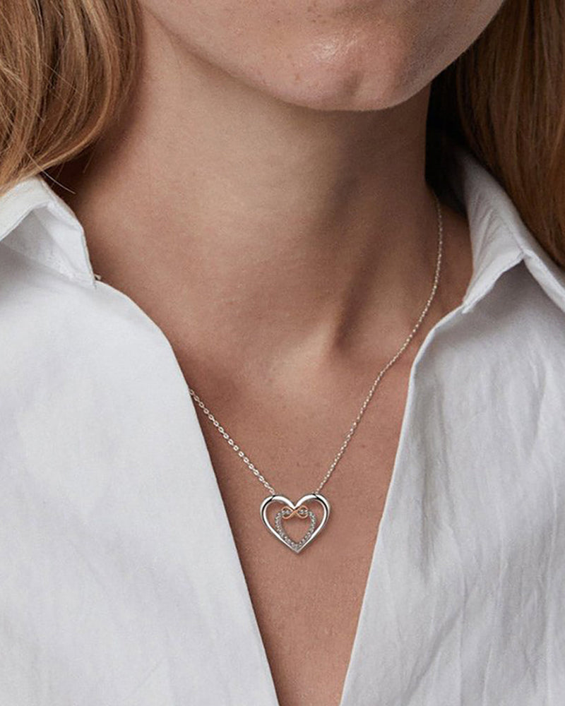 Two hearts Infinity Necklace