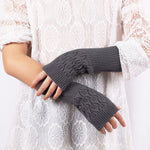 Warmers Knit Mittens Half Finger Gloves