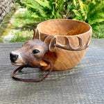 Hand Carved Wooden Mug