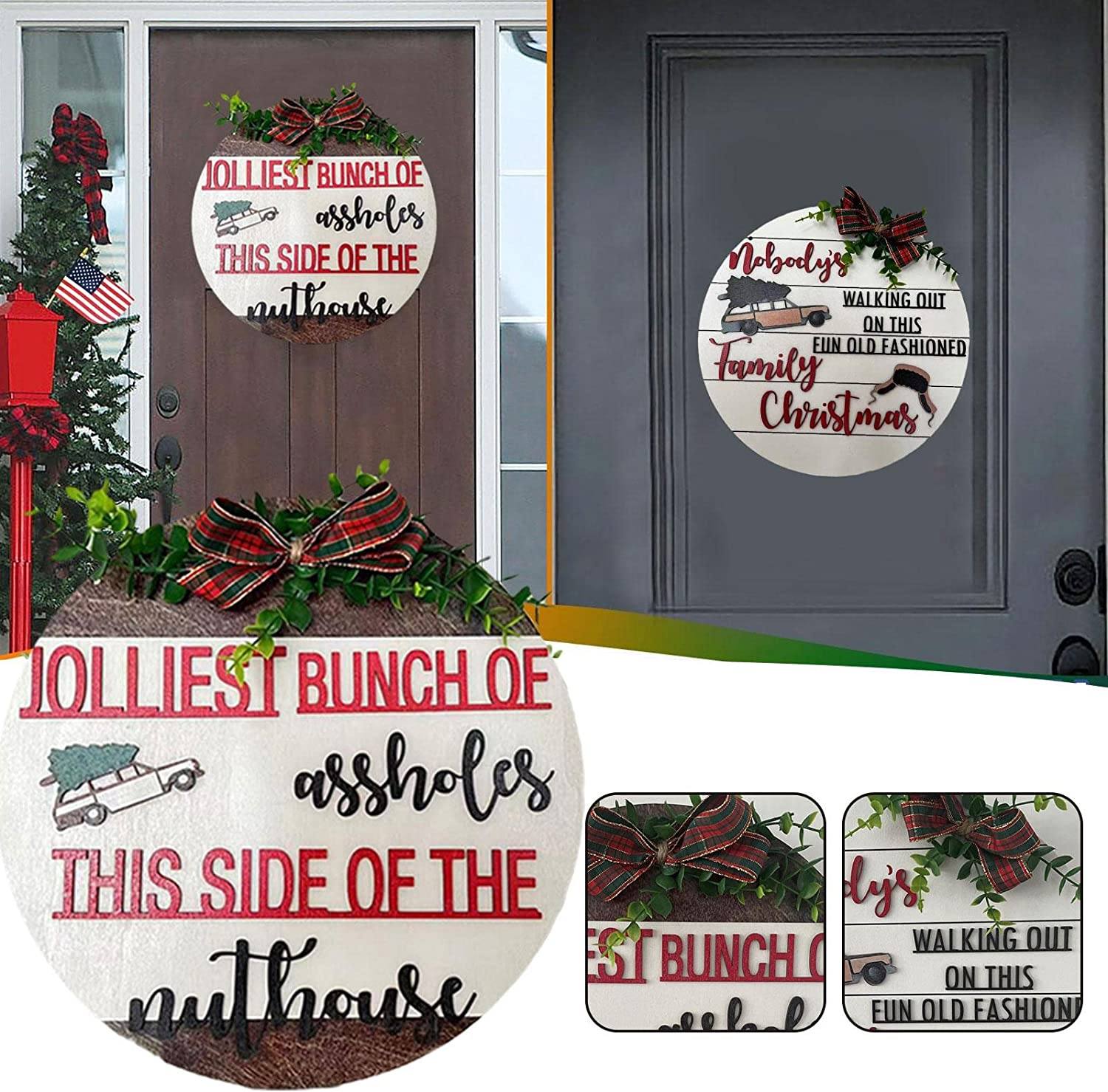 Funny Christmas Vacation Theme Door Hanger