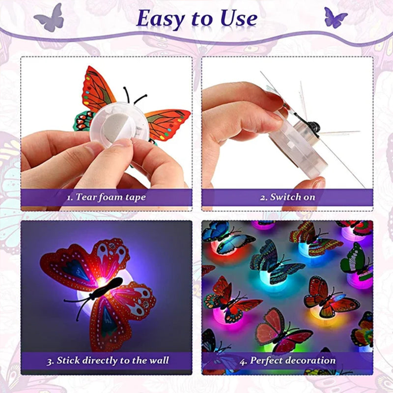 3D LED Butterfly Decoration Night Light