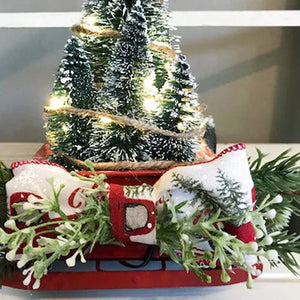 Red farm Truck Christmas Centerpiece