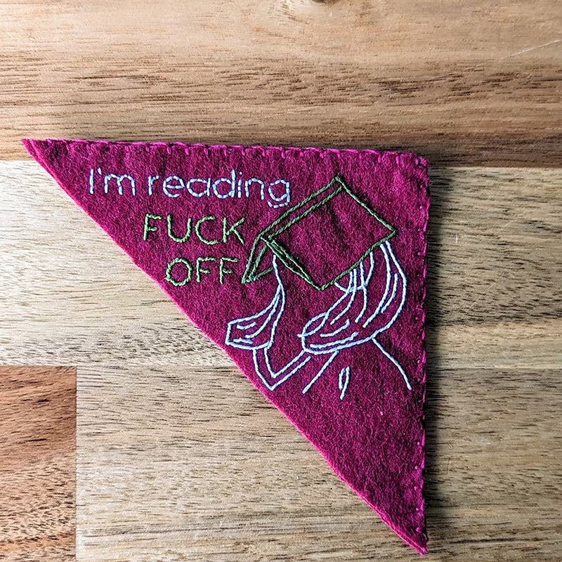 Hand Embroidered Felt, Corner Bookmark