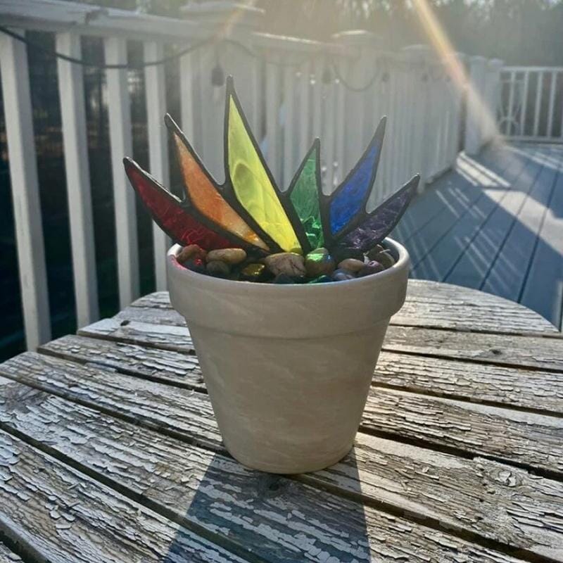 Suncatcher Stained Agave Plants