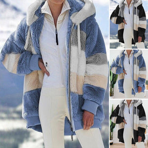 Plush Warm Hooded Coat