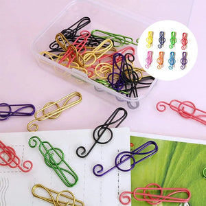 Music Multicoloured Metal Paper Clips