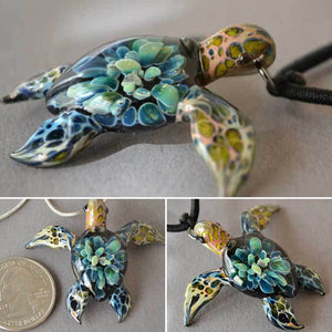 Blue and Turquoise Jewelry-Sea Turtle Pendant