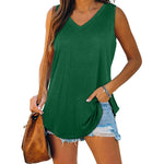 Swallowtail Sleeveless Solid Color Vest