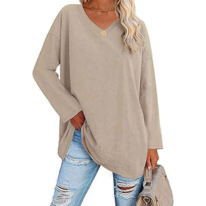 V Neck Drop Sleeve T-Shirt