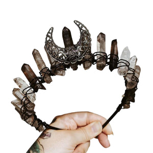 Labradorite Witchy Moon Crystal Crown