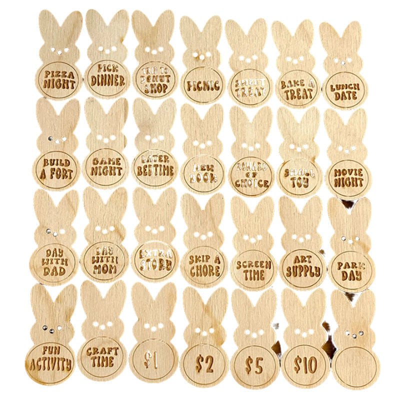 Easter Kids Reward Bunny Tokens