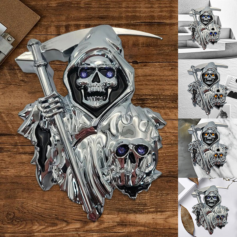 Grim Reaper 3D Peel and Stick Car Decal Emblem