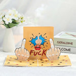 3D Funny Middle Finger Card