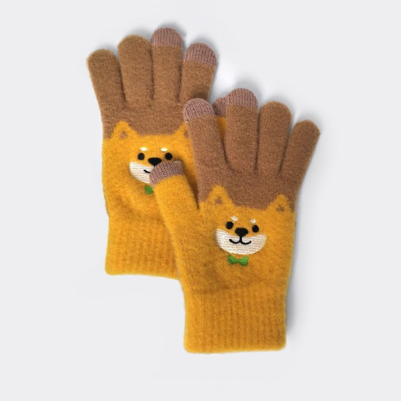 Kawaii Shiba Inu Winter Touchscreen  Gloves