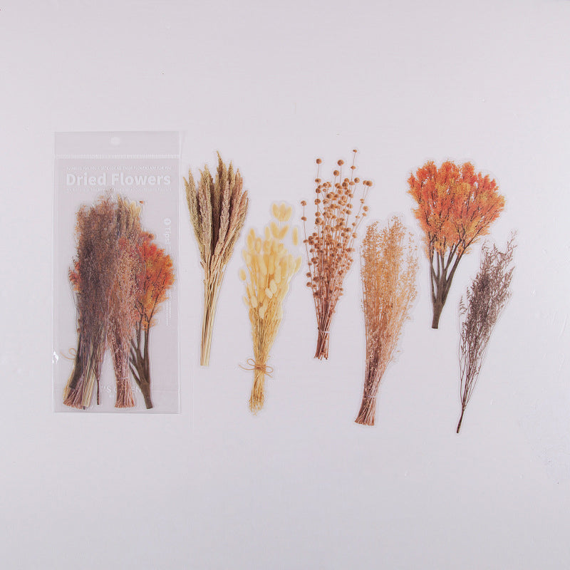 Dried Flowers Stickers Set