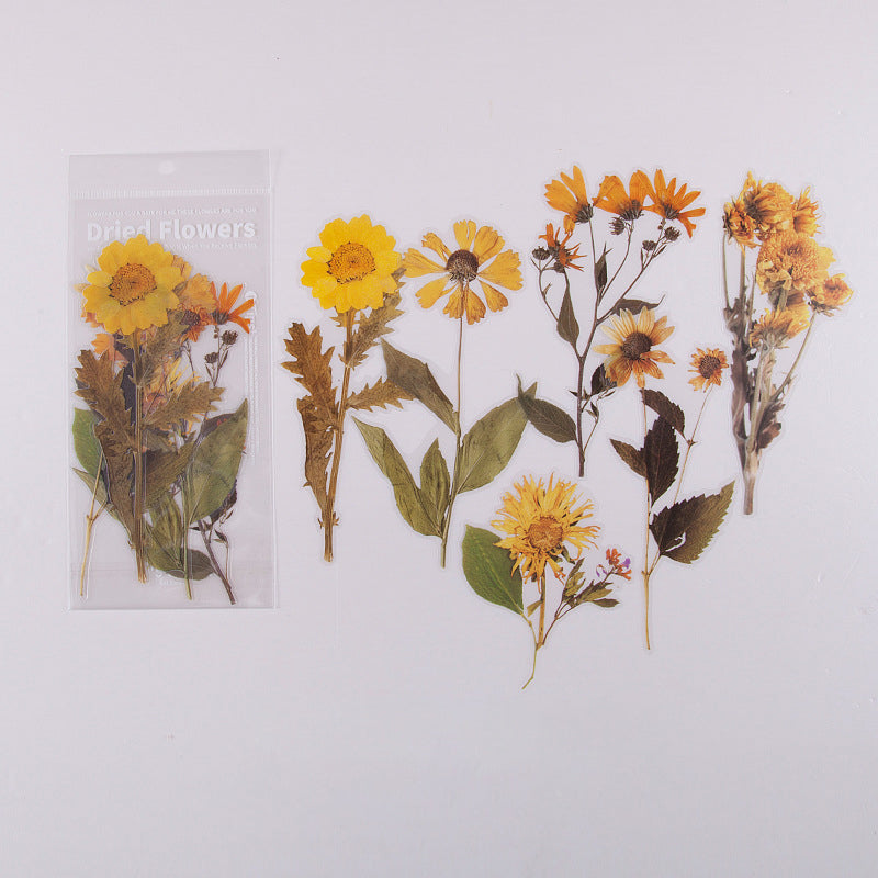 Dried Flowers Stickers Set